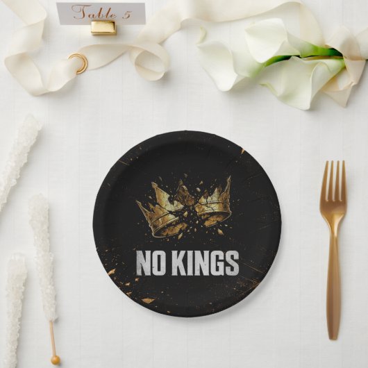 Assiettes En Carton Pas de rois protestent (Mariage)