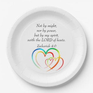 Assiettes En Carton Pas par Might - Zacharie 4:6