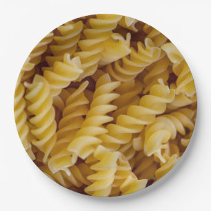 Assiettes En Carton Pasta Fusilli Noodles