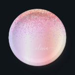 Assiettes En Carton Pastel Arc-en-ciel rose or violet Parties scintill<br><div class="desc">Rainbow Pastel Ombre - Purple, Gold, Blush Pink Faux Foil Parties scintillant à étincelles métalliques brossé Monogramme de métal Nom et Plaques de partie initiale. Cela rend le cadeau parfait pour 16 ans, mariage, douche nuptiale, anniversaire, baby shower ou bachelorette pour quelqu'un qui aime le luxe glam et les styles...</div>