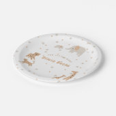 Assiettes En Carton Pastel Beige mignon Baby shower illustratif (Angle)