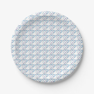 Assiettes En Carton Pastel Blue Purple Polka Dot Tea Party