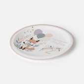 Assiettes En Carton Pastel Boho Fox et Balloons Anniversaire (Angle)