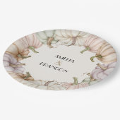 Assiettes En Carton Pastel Citrouille Fall (Angle)