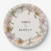 Assiettes En Carton Pastel Citrouille Fall (Devant)