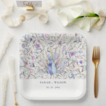 Assiettes En Carton Pastel Classy Ornate Aquarelle Peacock Mariage<br><div class="desc">Classy Ornate Watercolor Peacock Collection - c'est une élégante aquarelle Illustration de paon floral pastel aquarelle, avec une touche minimaliste moderne. Idéal pour vos mariage et fêtes de classe moderne. Il est très facile de customiser, avec vos données personnelles. Si vous avez besoin d'un autre produit correspondant ou de la...</div>