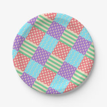 Pastel Damier Rayure Arc-en-ciel Géométrique
