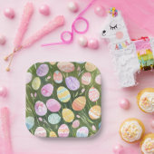 Assiettes En Carton Pastel Easter Eggs | Beautiful Spring Watercolor (Fête)