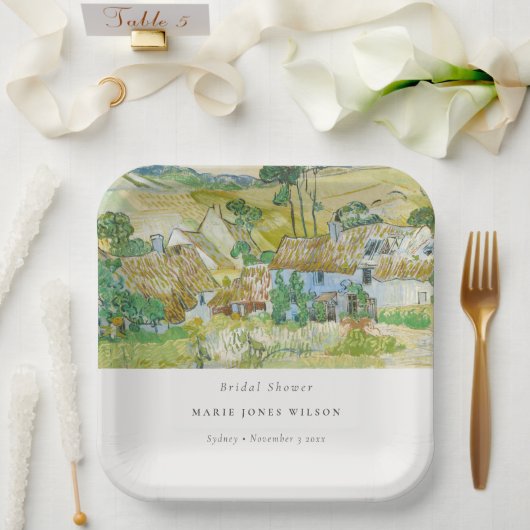 Assiettes En Carton Pastel Fields Fête des mariées paysager (Mariage)