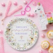 Assiettes En Carton Pastel Fleur sauvage Fairy Premier Anniversaire Fê (Fête)
