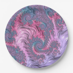 Assiettes En Carton Pastel Fractal