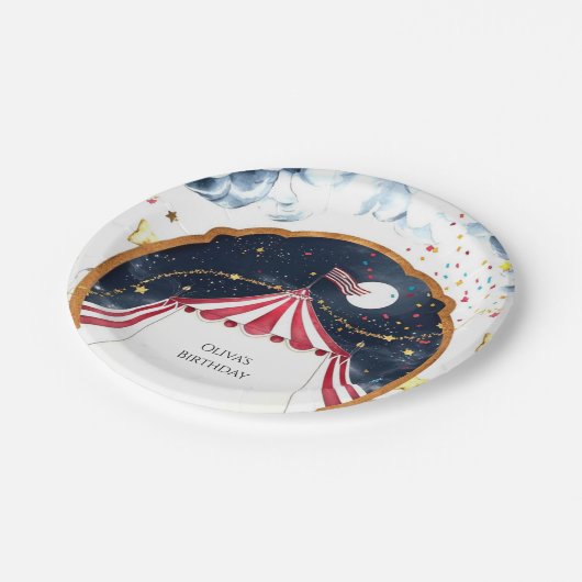 Assiettes En Carton Pastel Fun Circus Anniversaire (Angle)