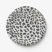 Assiettes En Carton Pastel Leopard Spot Motif (Devant)
