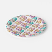 Assiettes En Carton Pastel Macaron Cookie Thème Anniversaire (Angle)