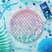 Assiettes En Carton Pastel Mermaid Plaques papier fête d'anniversaire (Fête)