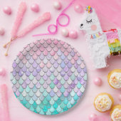 Assiettes En Carton Pastel Mermaid Plaques papier fête d'anniversaire (Fête)