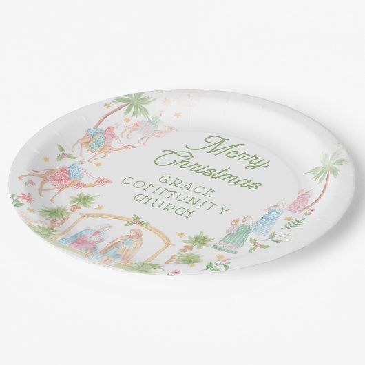 Assiettes En Carton Pastel Nativity Frame (Angle)