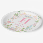 Assiettes En Carton Pastel Nativity Monogram (Angle)