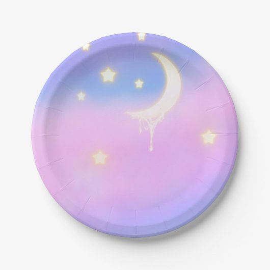 Assiettes En Carton Pastel Night Sky (Devant)