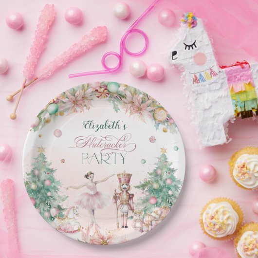 Assiettes En Carton Pastel Nutcracker Ballerina fête d'anniversaire (Fête)