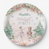 Assiettes En Carton Pastel Nutcracker Ballerina fête d'anniversaire (Devant)