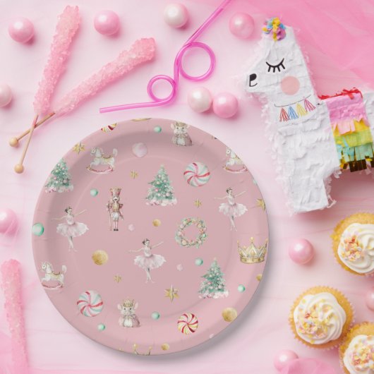 Assiettes En Carton Pastel Nutcracker Noël fête d'anniversaire (Fête)