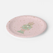 Assiettes En Carton "Pastel Nutcracker Party Plate – Whimsical Holiday (Angle)