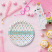 Assiettes En Carton Pastel Parties scintillant Unicornes Plaques Pois  (Fête)
