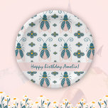 Assiettes En Carton Pastel Pink Bugs Flower Girl Anniversaire<br><div class="desc">Pastel Pink Bugs Flower Girl Birthday Papier Plaque. Des insectes pastel dessinés à la main et des fleurs dans un motif. Parfait pour les fêtes d'anniversaire d'une fille. Ajoutez votre texte et votre nom.</div>