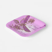 Assiettes En Carton Pastel Pink Butterfly  (Angulaire)