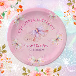 Assiettes En Carton Pastel Pink Butterfly Theme Fille 1er anniversaire<br><div class="desc">Plaques de papier pour la fête d'anniversaire de papillon rose mignonne et fantaisiste pour la fête d'anniversaire de votre petite fille.</div>