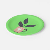 Assiettes En Carton Pastel plante moderne simple (Angle)
