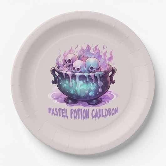 Assiettes En Carton Pastel Potion Cauldron (Devant)
