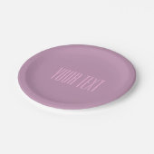 Assiettes En Carton Pastel Purple & Pink clair | Texte modifiable mode (Angle)
