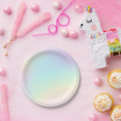 Assiettes En Carton Pastel Rainbow fête d'anniversaire esthétique (Fête)