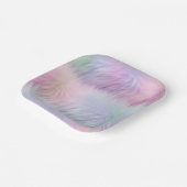 Assiettes En Carton Pastel Rainbow Fur (Angulaire)