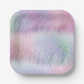 Assiettes En Carton Pastel Rainbow Fur (Recto)