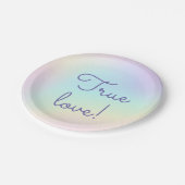 Assiettes En Carton Pastel Rainbow Prismatic Lesbian Mariage (Angle)