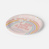 Assiettes En Carton Pastel rainbow young Wild trois 3e anniversaire (Angle)