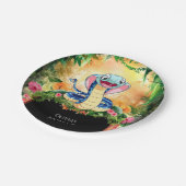 Assiettes En Carton Pastel Reptiles Serpent Anniversaire (Angle)