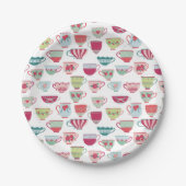 Assiettes En Carton Pastel Retro Tea Party (Devant)