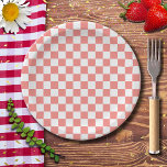 Assiettes En Carton Pastel Rouge Blanc À damiers damier Vintage<br><div class="desc">Pastel rouge et blanc À damiers damier Vintage.</div>