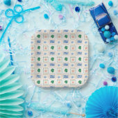 Assiettes En Carton Pastel Seashell Motif Côte Boho Moderne (Fête)
