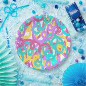 Assiettes En Carton Pastel Spirales Abstrait Imprimer (Fête)