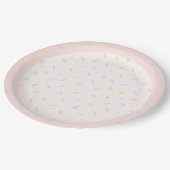 Assiettes En Carton Pastel Sprinkle Confetti Pink Ice Cream Birthday (Angle)