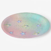 Assiettes En Carton Pastel tourbillon holographique étoiles ruban mign (Angle)