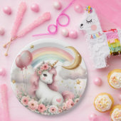 Assiettes En Carton Pastel Unicorn (Fête)