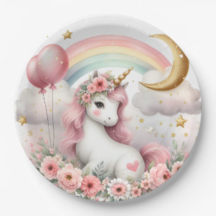 Assiettes En Carton Pastel Unicorn