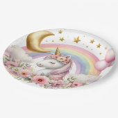Assiettes En Carton Pastel Unicorn (Angle)