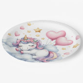Assiettes En Carton Pastel Unicorn (Angle)